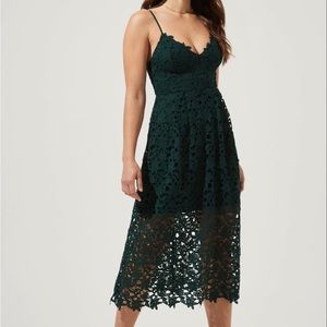 Astr Lace A Line Midi Dress